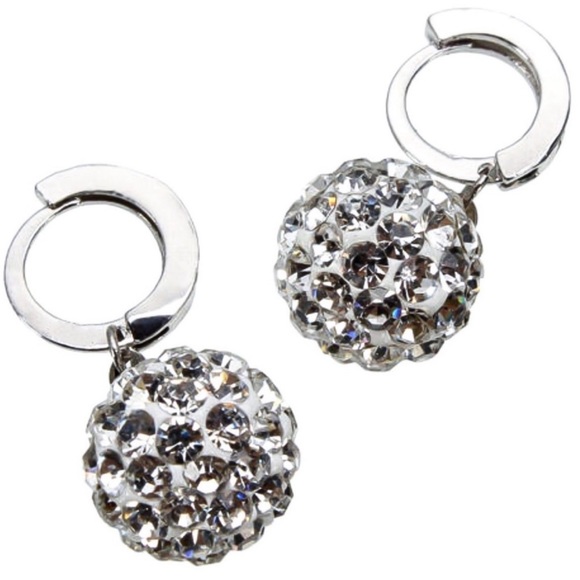 925 Stamped Silver Shambala Huggie Hoop Earrings - Picture 5 of 8